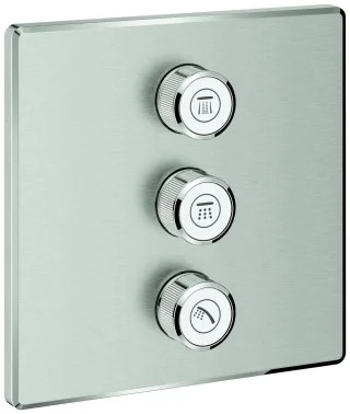 GROHE 3-fach UP-Ventil Grohtherm Smart Control 29127 FMS eckig supersteel, 29127DC0 29127DC0