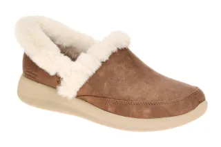 Skechers 168114 CSNT Damen Slipper Chestnut Bequeme Halbschuhe mit Memory Foam