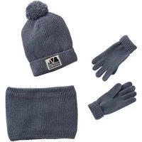 vertbaudet Mütze & Schal Jungen Set: Mütze, Snood und Handschuhe OUTDOOR