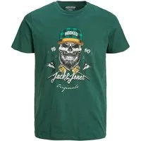 Jack & Jones T-Shirt Herren Shirt Kurzarm Grün JORCAPTAIN TEE SS CREW NECK SN