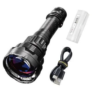 Nitecore P40 Long-Range LEP Flashlight 2000 Lumens 3171 Yards Beam Distance USB-C Rechargeable Spotlight & Floodlight Wa