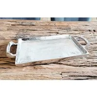 MichaelNoll Dekotablett Tablett Aluminium Griffe Serviertablett Metall - 42 / 65 / 82 / 112cm