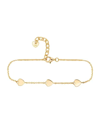 cai Armband 925 Sterling Silber vergoldet Herzen