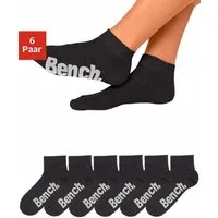 Bench. Kurzsocken Damen Herren Socken Kurzschaft mit Komfortbund (Packung, 6-Paar, Quarter Socken Gr. 35-38 bis 43-46) mit komfortablem Rippbündchen