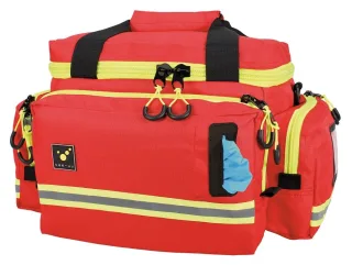 Notfalltasche | tee-uu | MUC-M | rot | 16,5 L großes Hauptfach | 3 Außenfächer | integrierter Handschuh-Spender | robust | gepolstert | übersichtlich Notfalltasche