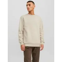 Jack & Jones Sweatshirt JJEBRADLEY mit Rippbündchen für Alltag und Freizeit Materialmix, relaxed fit