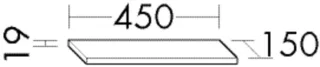 Burgbad Wandablage System 30 Preisgruppe 4 Sana 19x450x150 Eiche Authentic, WABI045F6566 WABI045F6566