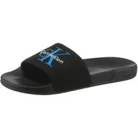 Calvin Klein ESS SLIDE CV Pantolette Strandschuh, Pool Slides, Flat mit Textil-Riemen