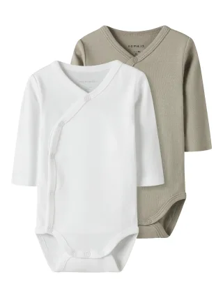 NAME IT - NBNBODY 2P LS WRAP SOLID NOOS pure cashmere - Gr. - 68
