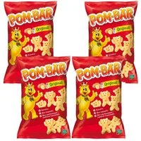 funny-frisch Knabberei, Funny Frisch Pom Bären Original gesalzen Kartoffelchips 75g 4er Pack