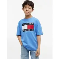 Tommy Hilfiger T-Shirt HERITAGE Regular Fit, Kinder bis 16 Jahre, Logo-Print