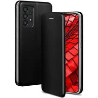 ONEFLOW Handyhülle für Samsung Galaxy A33 5G Premium Hülle Business Cover Schwarz 6,4 Zoll, 360 Grad Schutzhülle Flip Case Etui Klapphülle Dünn Leder Handy Tasche