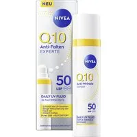 Nivea Gesichtsfluid Q10 ANTI-FALTEN EXPERTE DAILY UV-FLUID LSF 50, Anti-Aging, pflegend, straffend, UV-Schutz