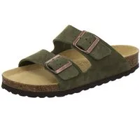 AFS-Schuhe 210088 Zweischnaller Pantolette für Damen mit Fußbett, bequeme Sandalen aus Leder