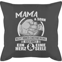 Shirtracer Dekokissen Mama & Sohn Immer ein Herz & eine Seele, Mama