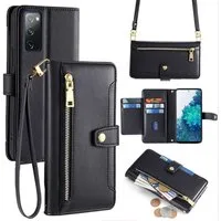 betterfon Handykette für Samsung Galaxy Leder Umhänge Hülle mit Kartenfächer, Hände frei – mit Silikonhülle & Schnur für flexiblen Alltag