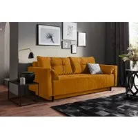 COLLECTION AB Schlafsofa Solar, B: 225 cm, Liegel. 136x200 cm, Bettfunktion, Bettkasten & 1 Zierkissen, Federkern