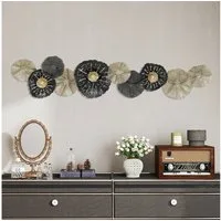 HOMCOM Wandbild mit kreisförmigen Scheiben, kreisförmige Scheiben (Wanddeko, 1 St), für Schlafzimmer Esszimmer Wohnzimmer