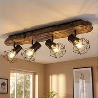 GLOBO LIGHTING Deckenspot, Leuchtmittel nicht inklusive, Landhaus Deckenleuchte braun schwarz