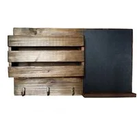 HTI-Living Wandgarderobe Garderobe mit Tafel Lino (Stück, 1 St., 1 Wandtafel), Wandorganizer Tafel Pinnwand Memoboard Hakenleiste Kleiderhaken