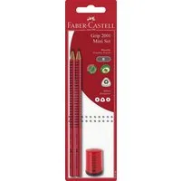 Faber-Castell Bleistift Faber Castell Bleistift Grip 2001 B blau/rot 2er Minispitzer