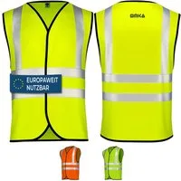 OMKA Warnweste OKWW001 Warnweste Sicherheitsweste Auto Sicherheitswarnweste Pannenweste
