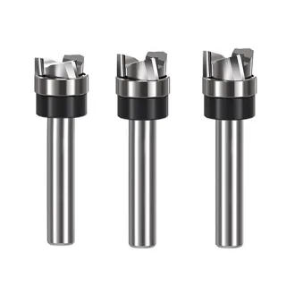1Pcs Flush Trim Router Bit 3-Flute Tungsten Carbide 1/4 Inch Shank Top Bearing Pattern Bit for Woodworking