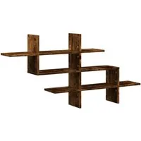 vidaXL Regal Wandregal Räuchereiche 124,5x18x60,5 cm Holzwerkstoff, 1-tlg.