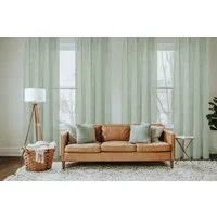 Home Basics Vorhang SOFTY 2er Pack (2 St), Ösen, halbtransparent, 2er Pack Ösenschal SOFTY Uni