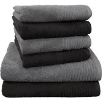 Dyckhoff Handtuch Set Brillant, Walkfrottee (Set, 6-St), mit Streifenbordüre,4 Handtücher (50x100cm), 2 Duschtücher (70x140cm)