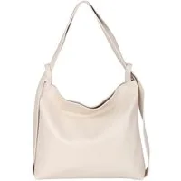 MIRROSI Beuteltasche aus Echtleder, Made in Italy, Shopper Tasche auch als Rucksack 2 in 1, Tragetasche (47x37x9cm) mit viel Stauraum