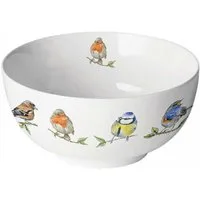 Ambiente Luxury Paper Products Becher Vogelarten, Mug, Rotkehlchen, Spatzen, Meisen / Schmetterling, Blumen, 1-tlg., Porzellan : Müslischale, Tee/Kaffee Tasse / Schüssel / Ideal Als Geschenk