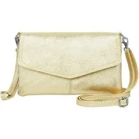 Caspar Clutch Abendtasche Leder Damen Umhängetasche - PREMIUM LINE - Modell No.322, aus 100% gewaschenem Echtleder aus Italien - samtig weich & nachhaltig