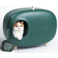 Purpurra Katzentoilette Makesure Katzentoilette geschlossenes Design, mit Katzenstreuschaufel