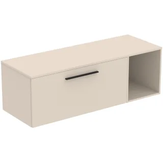 Ideal Standard Möbel-Set 140cm i.life B 1 Auszug 1 off.Fach Gr.Schwarz Sandbeige matt, T5762NF T5762NF