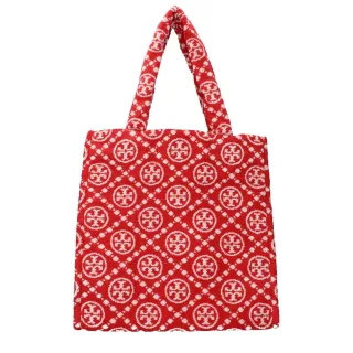 Tory Burch Rote Baumwollähnliche Schultertasche