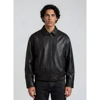 trueprodigy Lederjacke Pekka Blouson Stil mit Hemdkragen