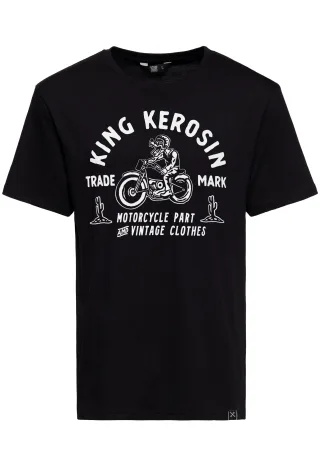King Kerosin Herren T-Shirt Motorcycle Part & Vintage Clothes
