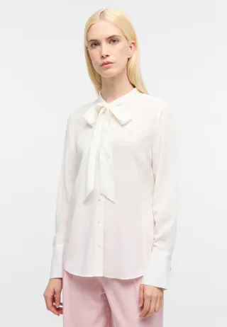 ETERNA - Bluse Viskose Langarm weiß - Gr. - 44