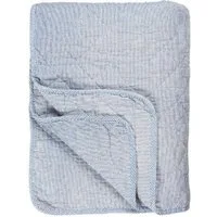 Wohndecke Ib Laursen Decke Quilt Blau-Weiß gestreift, Ib Laursen