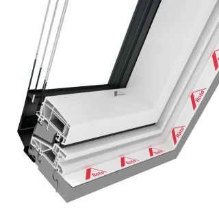 Dachfenster Roto Q4, PVC, Schwingflügel, 55 x 78 cm, Innen Weiß, außen Anthrazit, individuell konfigurieren