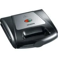3in1 Sandwich-Toaster SA 2968, Sandwichmaker schwarz/edelstahl, 1.000 Watt, mit 3 Platten-Sets