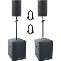 FAME Lautsprechersystem (Audio Challenger DSP Stage Set, Aktive Lautsprecher Bundle, 12)