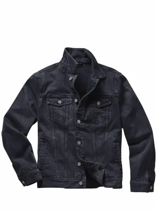 Mey & Edlich Herren Keine-Sperenzchen-Jeansjacke Schwarz 100 % Baumwolle (75 % bio, 25 % recycelt)