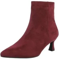 Ital-Design Elegante kniehohe Stiefel für Damen mit niedrigem Absatz Stiefelette (90109862) Pfennig-/Stilettoabsatz Stiefeletten in Weinrot