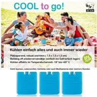 BigDean Kühlakku 6x Mini Kühlakkus 7,5cm klein perfekt für Kühltasche Brotdose Lunch, Mini Kühlakkus, Platzsparen, Passt in jede Lücke
