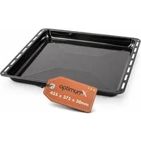 optimumX Backblech Emailliert Backblech, rechteckige Fettpfanne/Kuchenblech für Backofen, (1-St), Emailliert, Extra Tiefe Emaillierte Fettpfanne, Kratzfest & Rostfrei