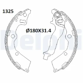 Delphi Bremsbacken hinten Kia Picanto 1 LS2199