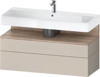 Duravit Qatego Waschtischunterbau wandhängend Taupe Matt 1190x470x590 mm - QA4396055910000 QA4396055910000