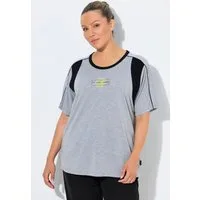 Ulla Popken T-Shirt Funktionsshirt meliert Classic Rundhals Halbarm